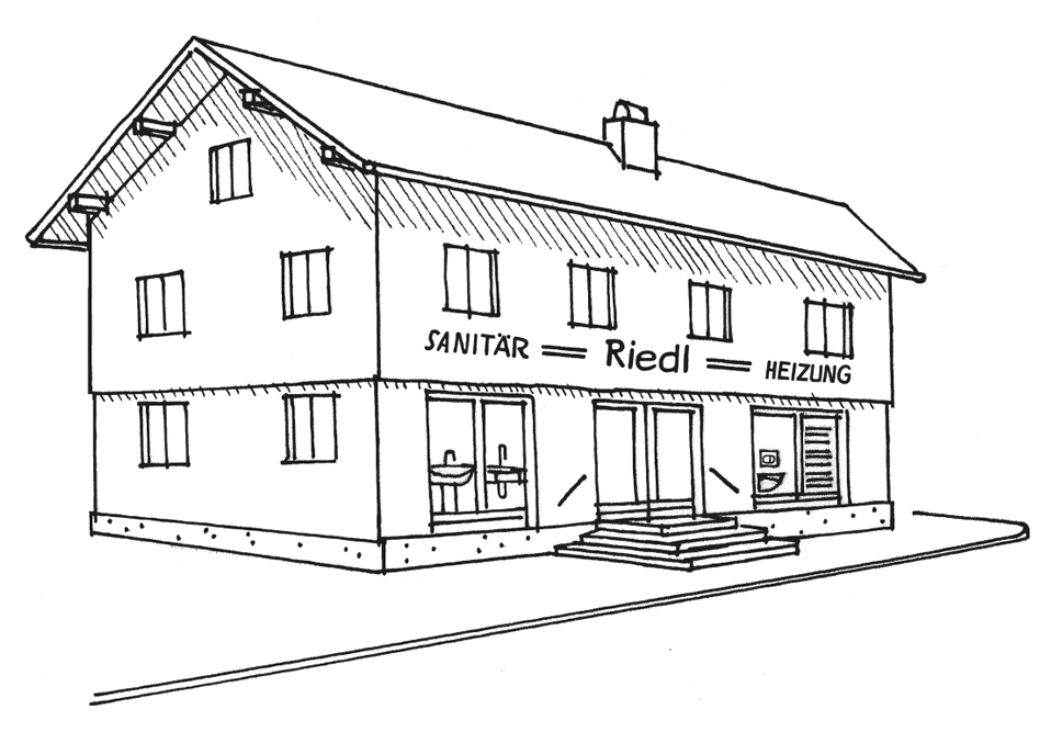 Eine Zeichnung des Firmengebäudes